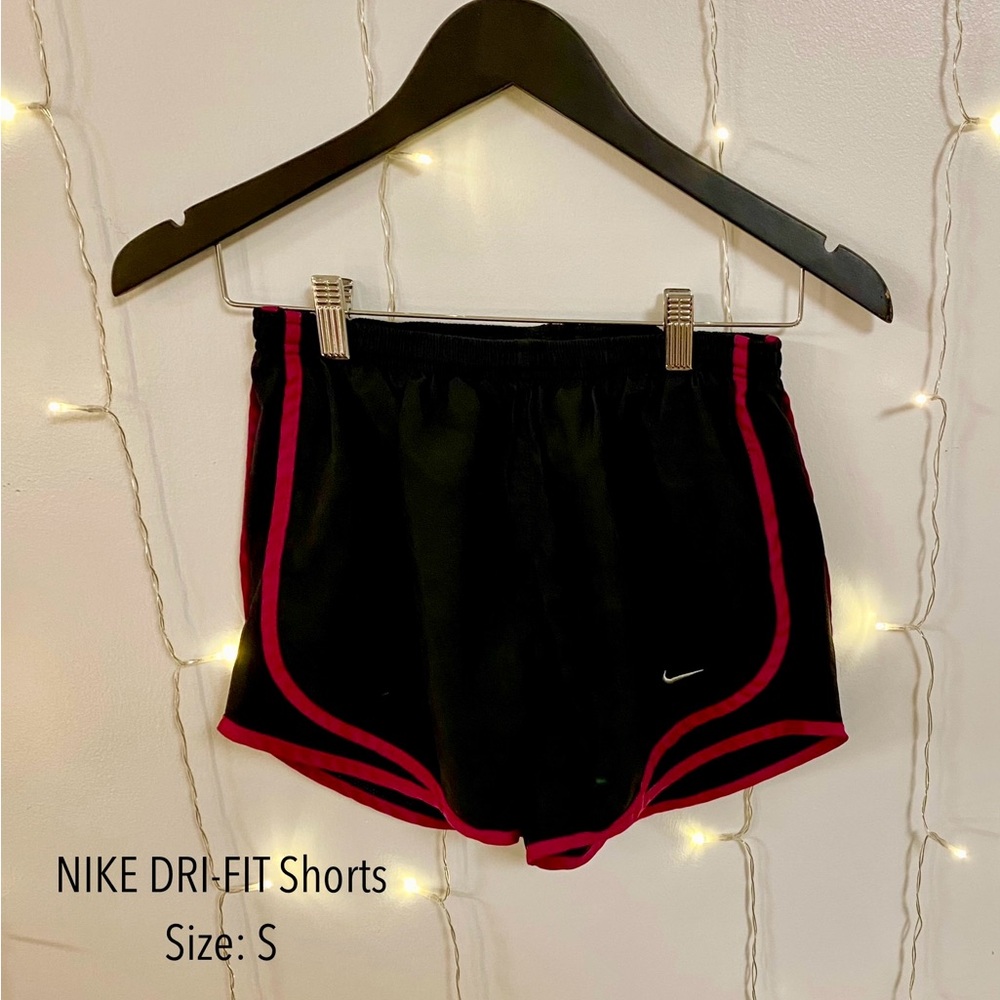 Nike Women's Black and Pink Dri-FIT Shorts